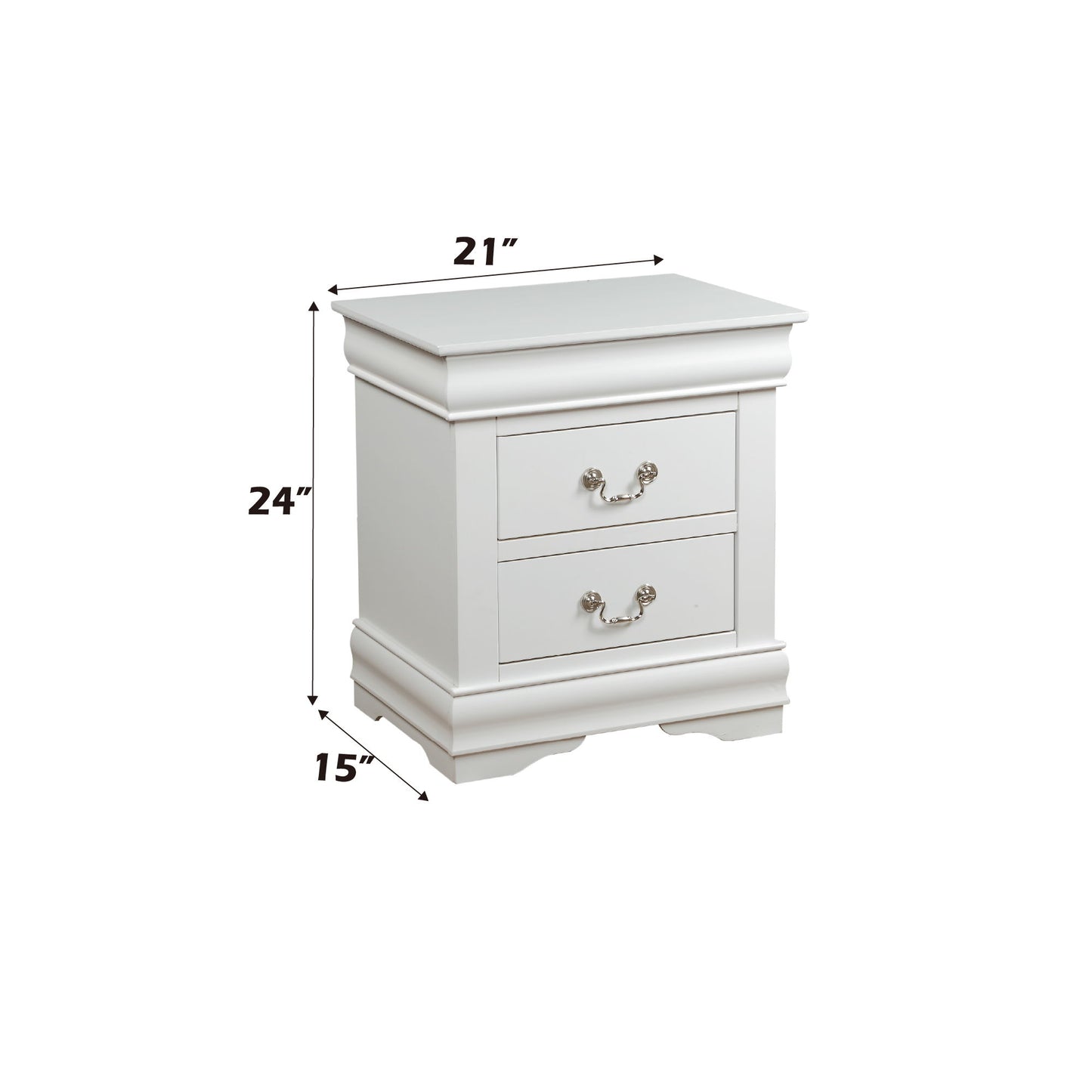 Louis Philippe - Accent Nightstand - The Sleep Loft - Online Mattress Showroom NYC