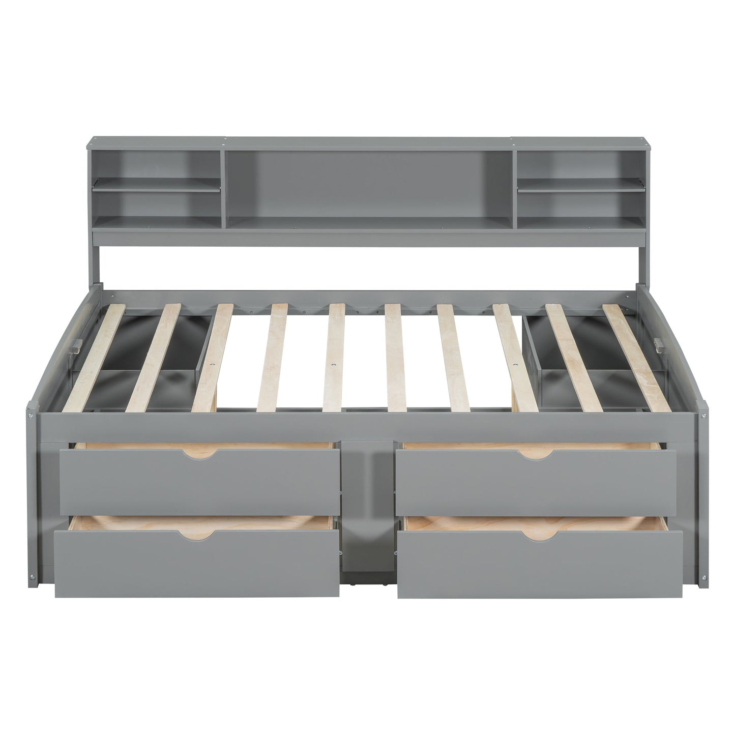 Daybed With 2 Bedside Cabinets, Upper Shelves And 4 Drawers - The Sleep Loft - Online Mattress Showroom NYC