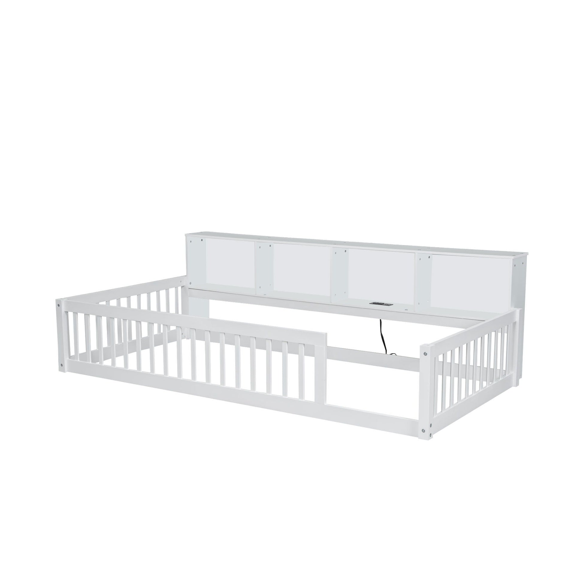 Floor Bed With Storage Cabinets And USB Ports - The Sleep Loft - Online Mattress Showroom NYC