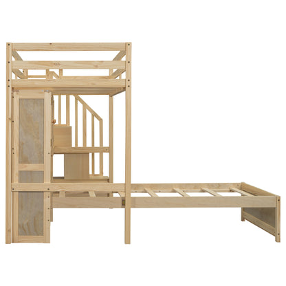 Loft Bed With Built In Desk And Staircase - The Sleep Loft - Online Mattress Showroom NYC