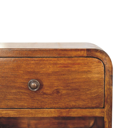 Curve Upper Slot Floating Nightstand - The Sleep Loft - Online Mattress Showroom NYC