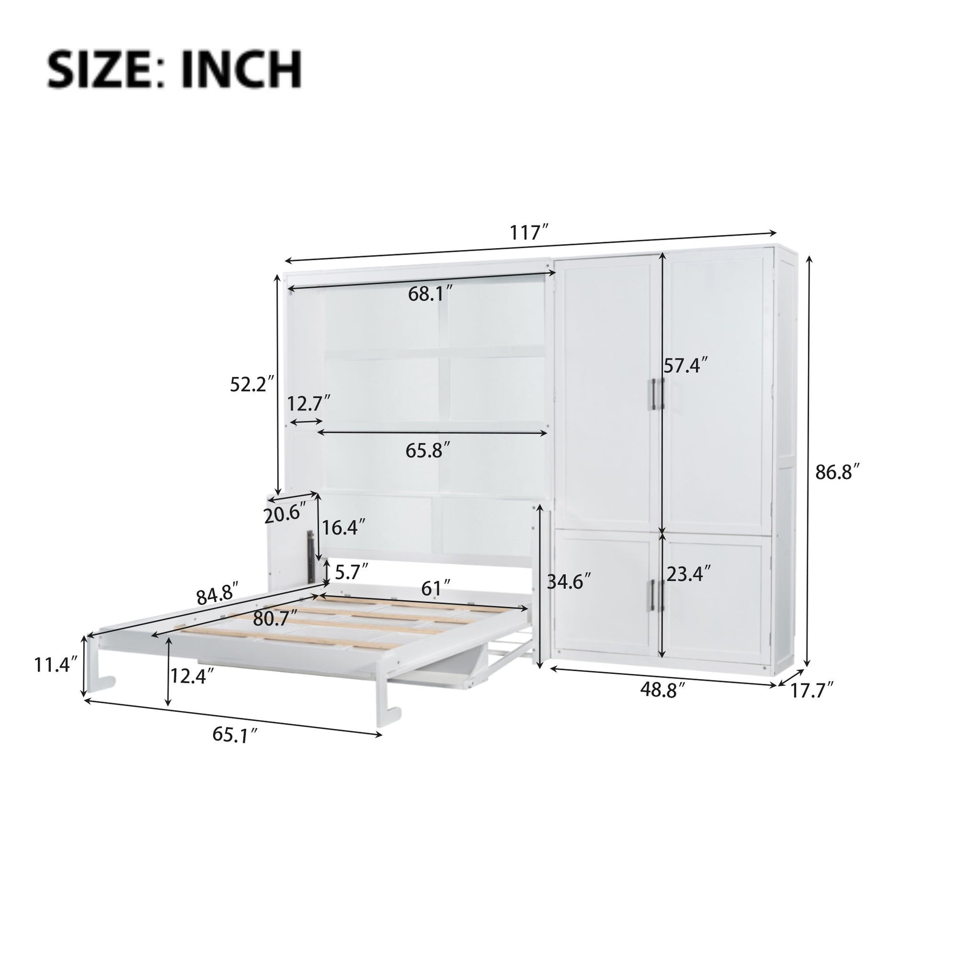 Murphy Elegant Wall Bed With Closet - The Sleep Loft - Online Mattress Showroom NYC