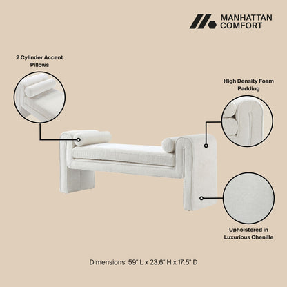 Concord - Accent Bench - The Sleep Loft - Online Mattress Showroom NYC