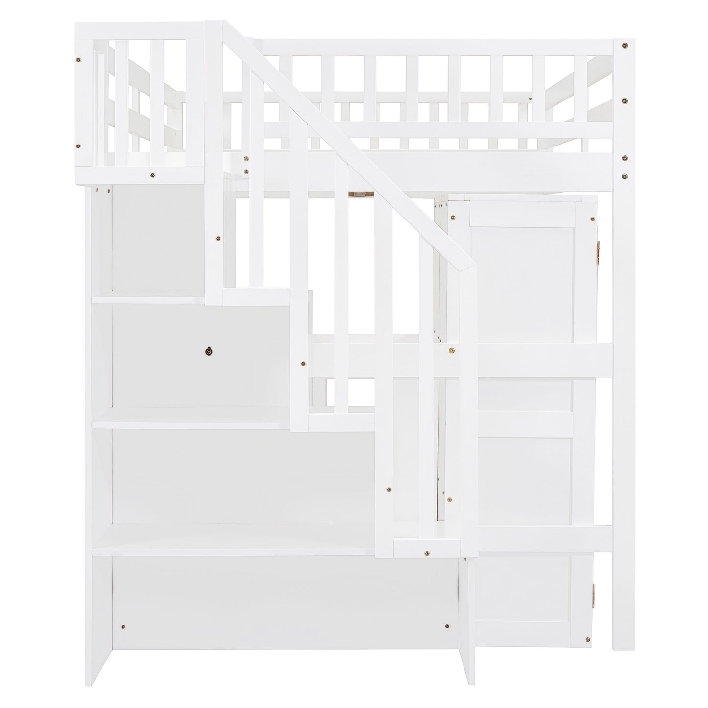 Loft Bed With Stairs, Bookshelf, Drawers, Desk & Wardrobe, Space Saving Multifunctional Furniture - The Sleep Loft - Online Mattress Showroom NYC