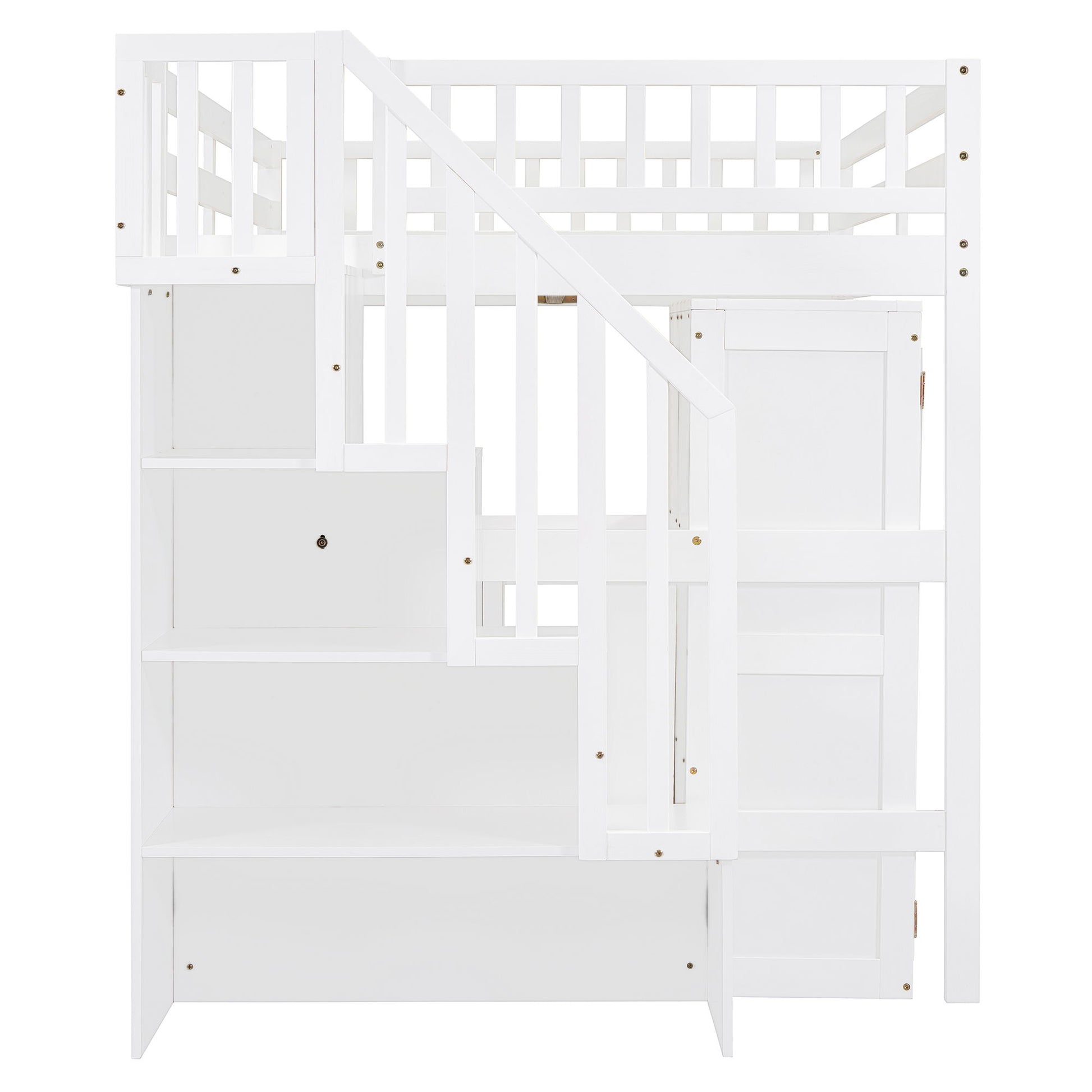 Loft Bed With Stairs, Bookshelf, Drawers, Desk & Wardrobe, Space Saving Multifunctional Furniture - The Sleep Loft - Online Mattress Showroom NYC