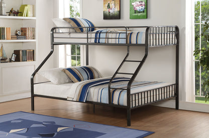 Caius - Twin Long Queen Bunk Bed - Gun - The Sleep Loft - Online Mattress Showroom NYC