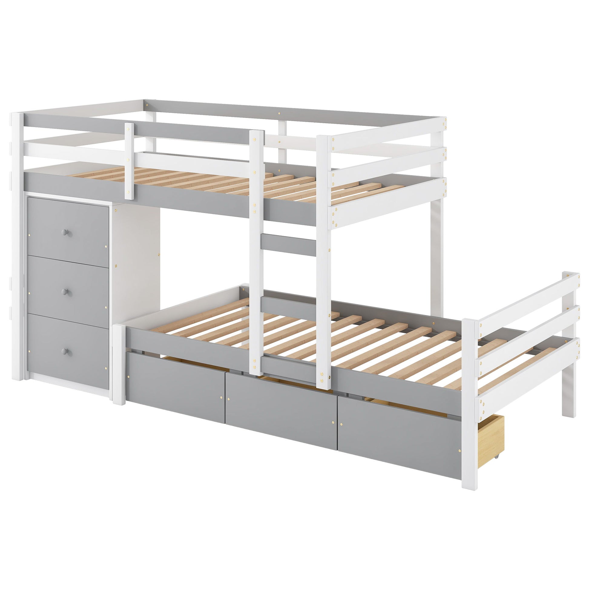 Loft Bunk Bed With Drawers And Ladder - The Sleep Loft - Online Mattress Showroom NYC