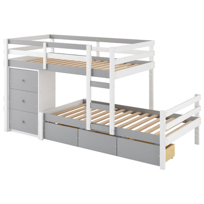 Loft Bunk Bed With Drawers And Ladder - The Sleep Loft - Online Mattress Showroom NYC