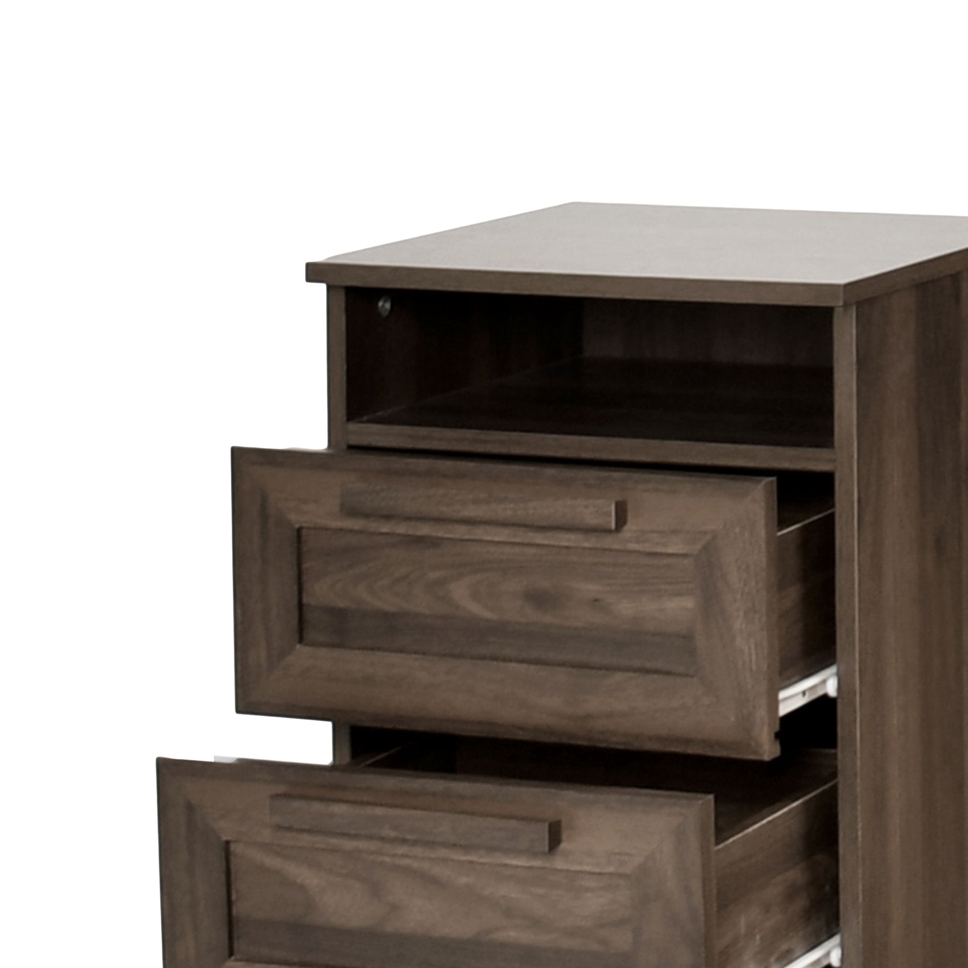 Broxon - Rustic Drawer Nightstand - The Sleep Loft - Online Mattress Showroom NYC