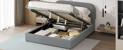 Upholstered Platform Bed With Hydraulic Storage System - The Sleep Loft - Online Mattress Showroom NYC