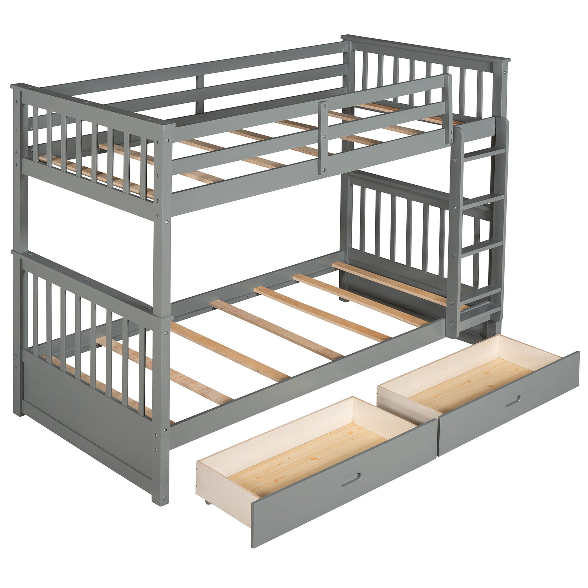 Bunk Bed With Ladders And 2 Storage Drawers - The Sleep Loft - Online Mattress Showroom NYC