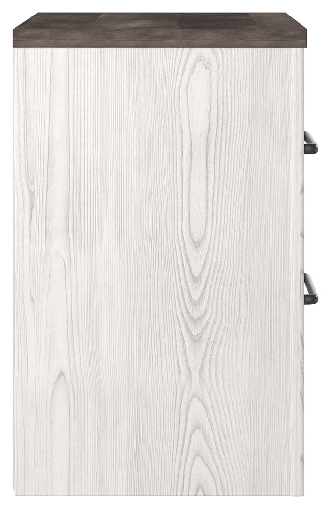 Gerridan - Two Drawer Night Stand - White / Gray - The Sleep Loft - Online Mattress Showroom NYC