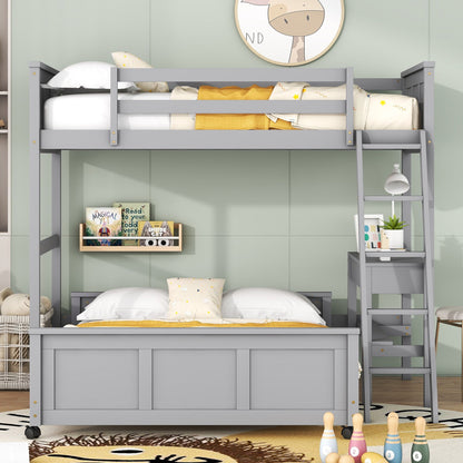 Full Over Full Bunk Bed With Desk - The Sleep Loft - Online Mattress Showroom NYC
