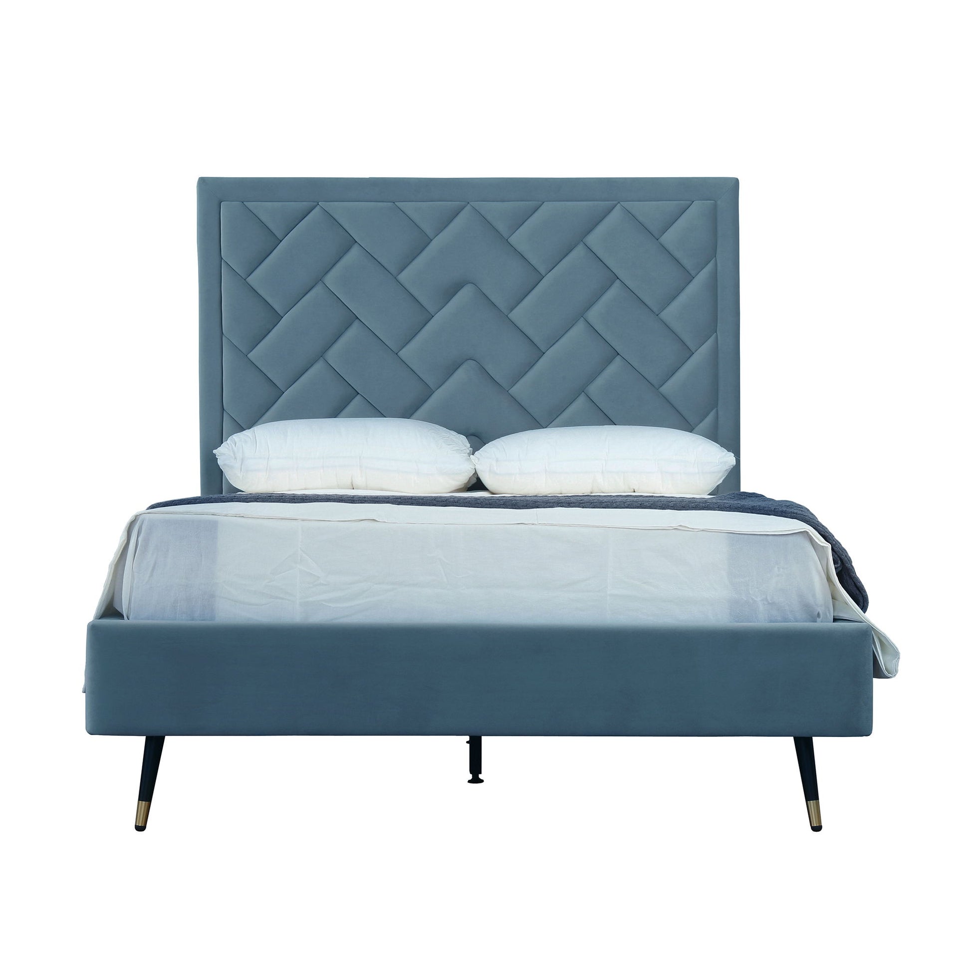 Crosby - Bed With Upholstered Headboard And Slats - The Sleep Loft - Online Mattress Showroom NYC