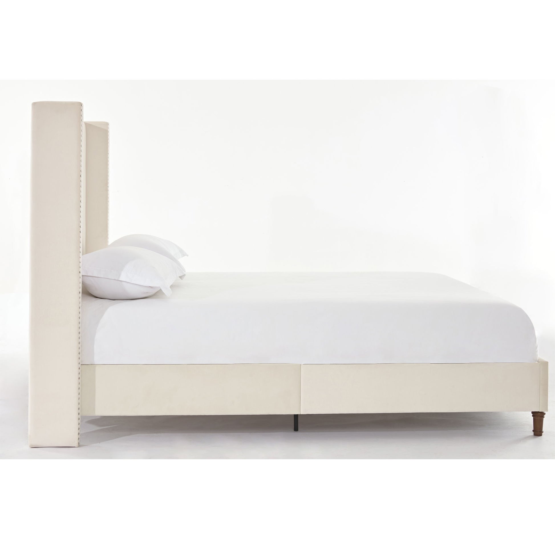 Peyton - Upholstered Bed With 54" High Headboard, Traditional Hand Buttoned Tufting - The Sleep Loft - Online Mattress Showroom NYC
