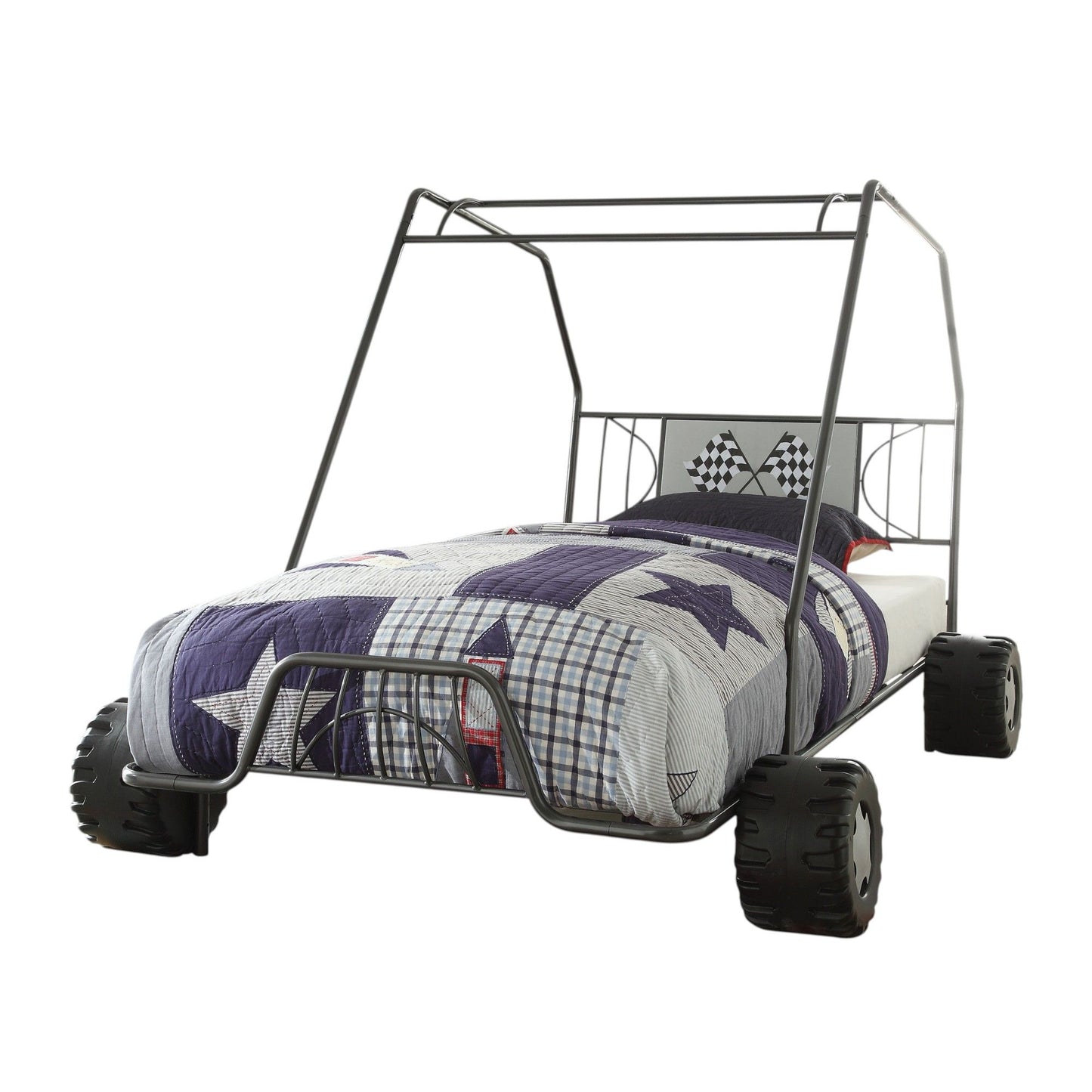 Xander - Twin Go Kart Bed - Gunmetal - The Sleep Loft - Online Mattress Showroom NYC