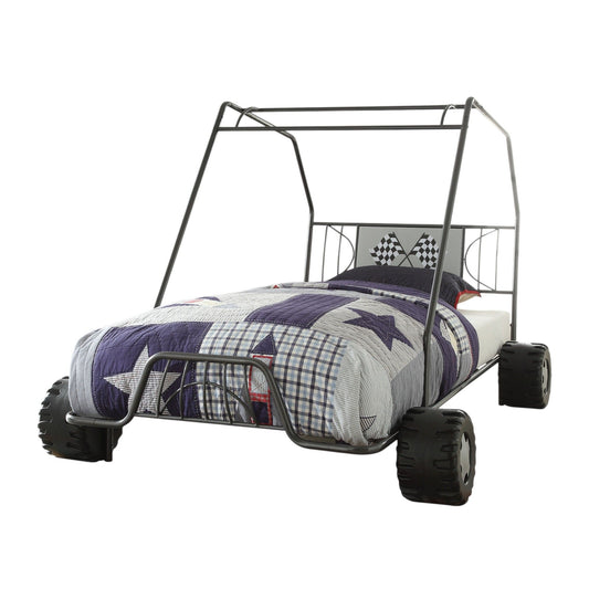 Xander - Twin Go Kart Bed - Gunmetal - The Sleep Loft - Online Mattress Showroom NYC