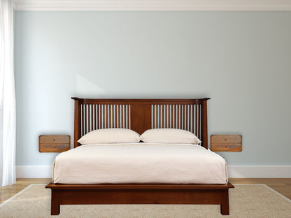 Curved Wall Mounted Bedside Nightstand - The Sleep Loft - Online Mattress Showroom NYC