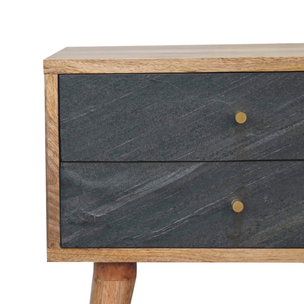 Slade - Bedside Table - Stone Gray - The Sleep Loft - Online Mattress Showroom NYC
