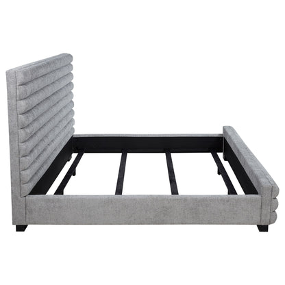 Fandango - Eastern Bed With Rolled Tufting - Gray - The Sleep Loft - Online Mattress Showroom NYC