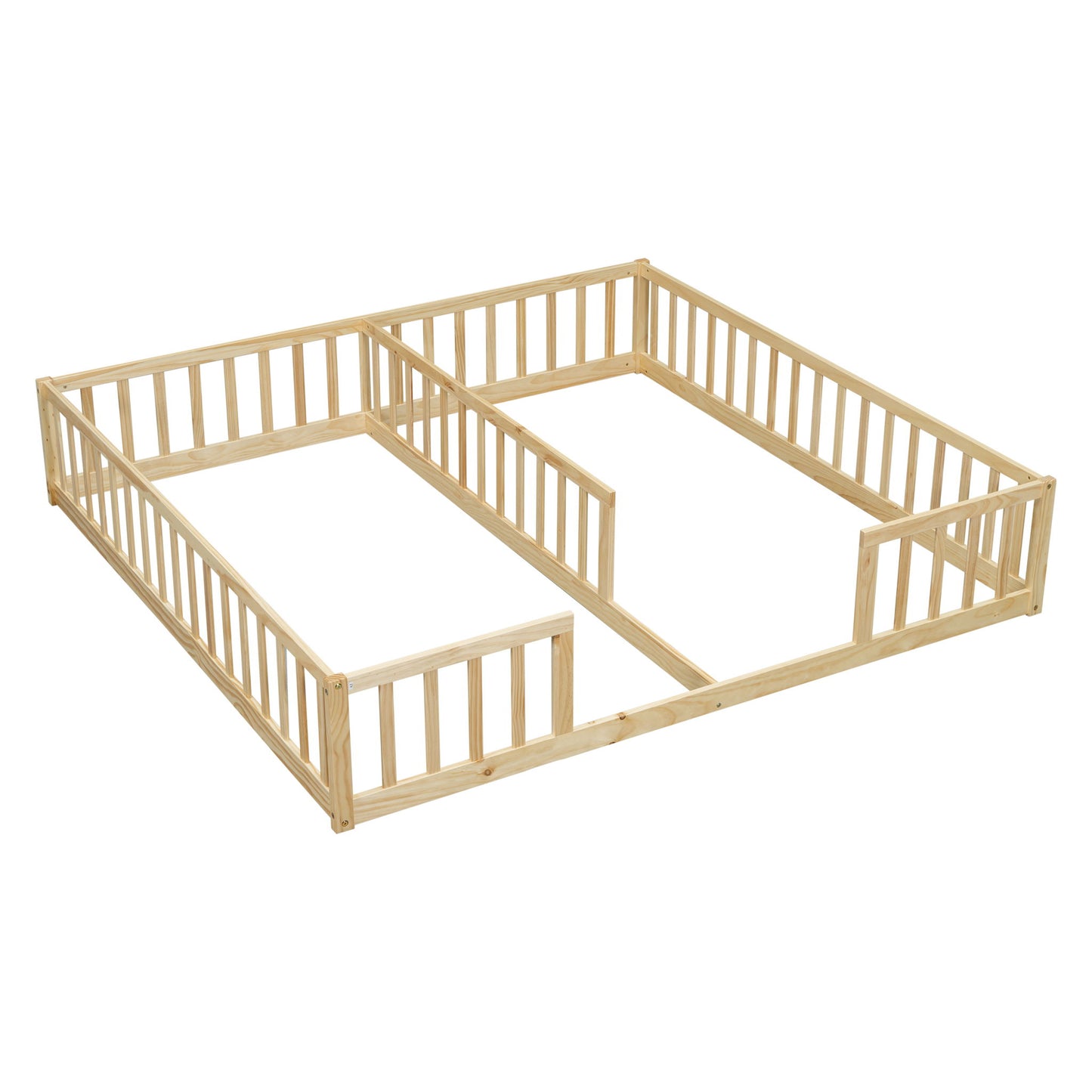 Double Floor Bed With Fence, Guardrails, Without Door - The Sleep Loft - Online Mattress Showroom NYC