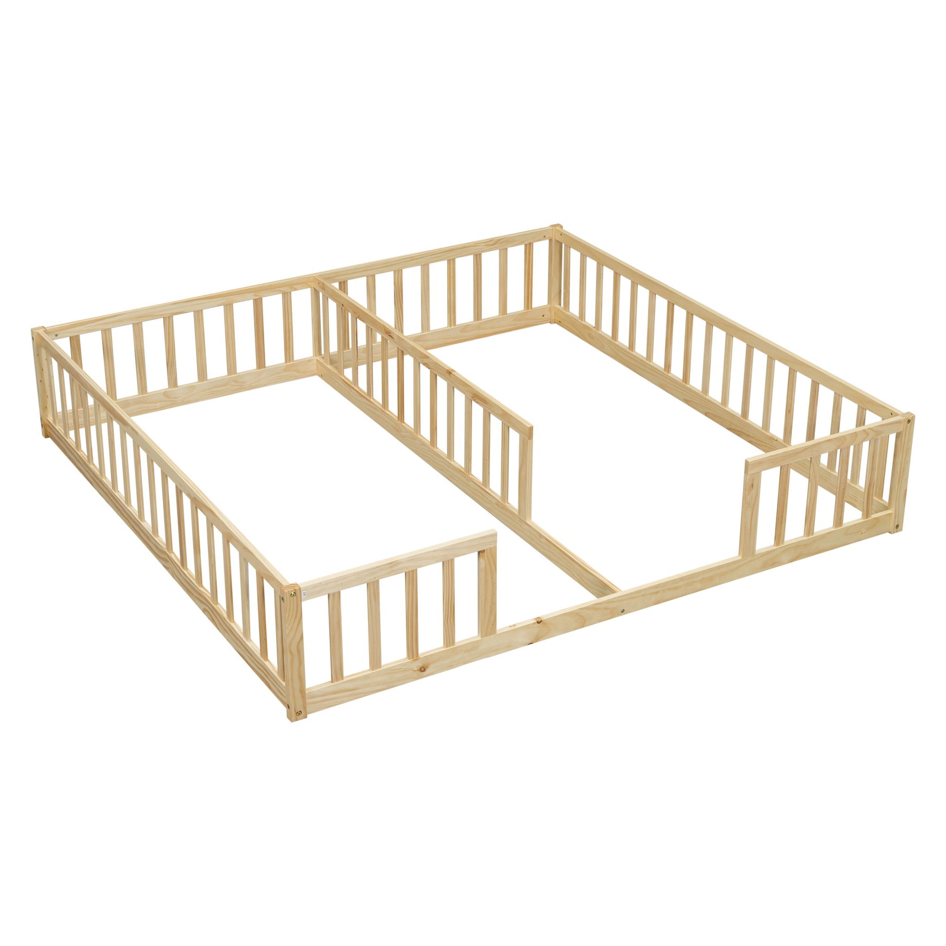 Double Floor Bed With Fence, Guardrails, Without Door - The Sleep Loft - Online Mattress Showroom NYC