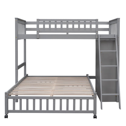 Bunk Bed With 6 Drawers And Flexible Shelves, Bottom Bed With Wheels - The Sleep Loft - Online Mattress Showroom NYC
