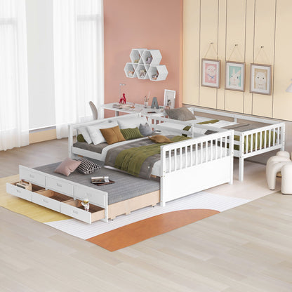 Bunk Bed With Twin Size Trundle And Drawers - The Sleep Loft - Online Mattress Showroom NYC