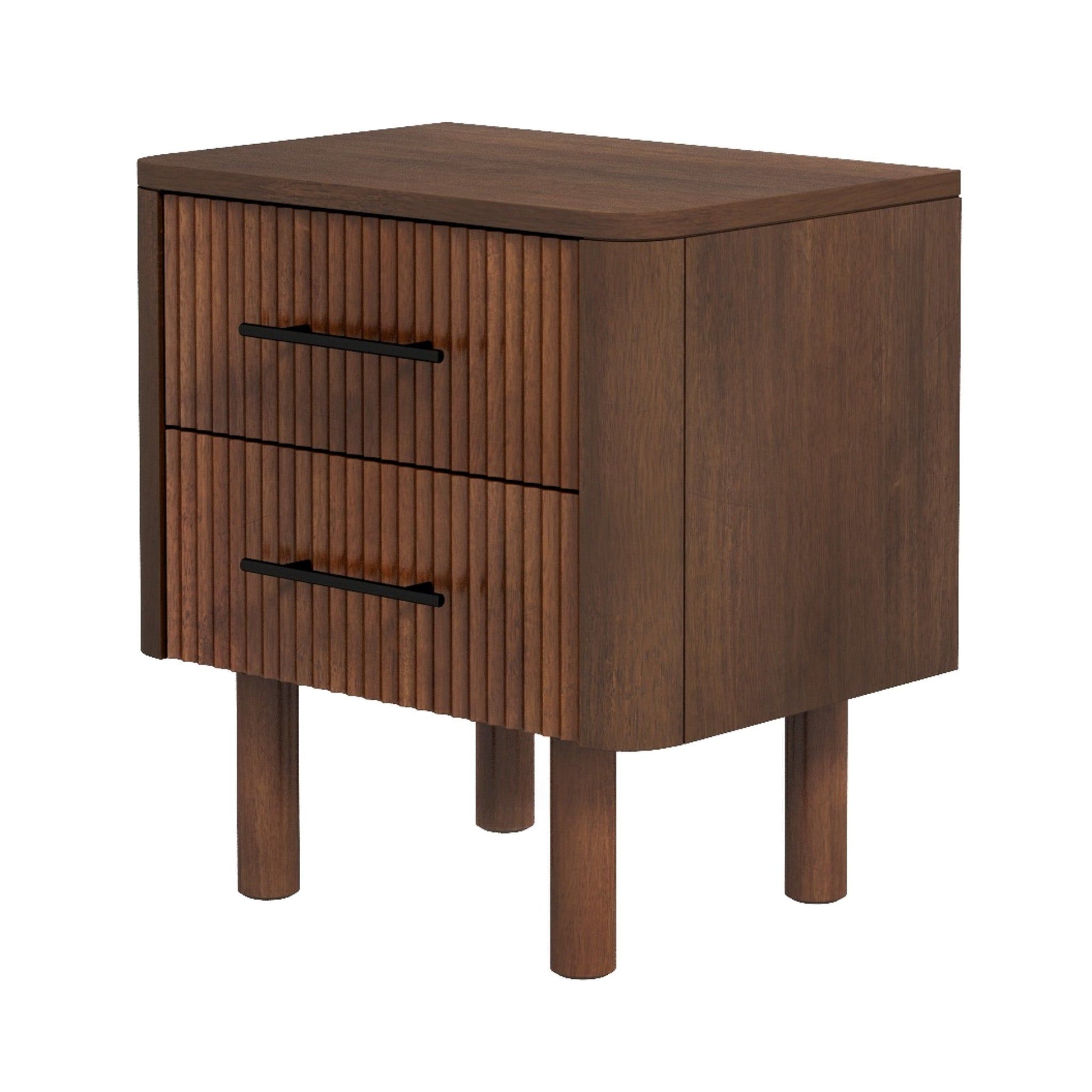 Logan - Nightsd Bed Side Tables With 2 Drawers - Brown - The Sleep Loft - Online Mattress Showroom NYC