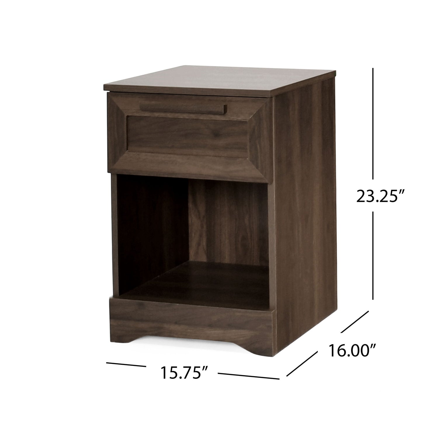 Broxon - Rustic Drawer Nightstand - The Sleep Loft - Online Mattress Showroom NYC