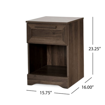 Broxon - Rustic Drawer Nightstand - The Sleep Loft - Online Mattress Showroom NYC