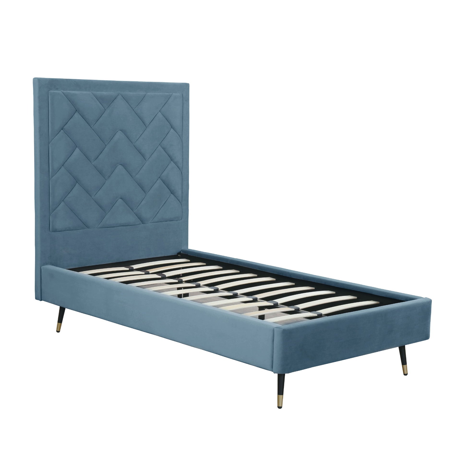 Crosby - Bed With Upholstered Headboard And Slats - The Sleep Loft - Online Mattress Showroom NYC