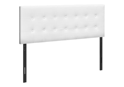 Queen Size Headboard Only Upholstered Leather Look - White - The Sleep Loft - Online Mattress Showroom NYC