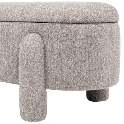 Hugo - Oval Fully Upholstered Storage Bench - The Sleep Loft - Online Mattress Showroom NYC