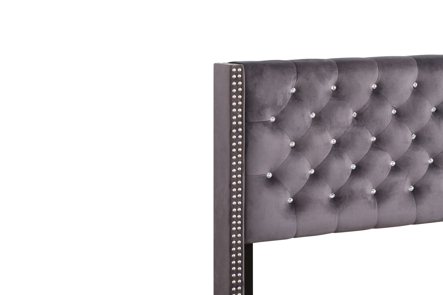 Upholstered Nailhead Trim Chic Bed - The Sleep Loft - Online Mattress Showroom NYC