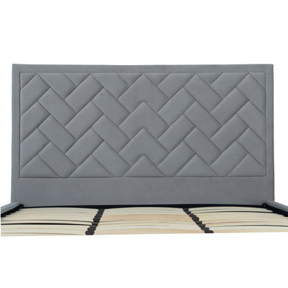 Crosby - Bed With Upholstered Headboard And Slats - The Sleep Loft - Online Mattress Showroom NYC