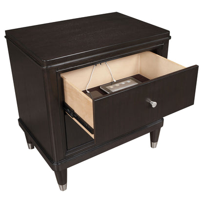 Niguel - 2 Drawer Nightstand With Felt Lined Top Drawer - Brown - The Sleep Loft - Online Mattress Showroom NYC