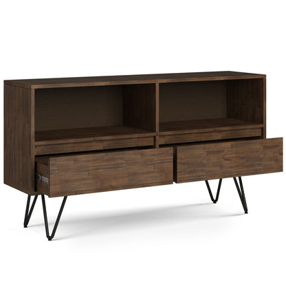 Chase - Low Bookcase - Rustic Natural Aged Brown - The Sleep Loft - Online Mattress Showroom NYC