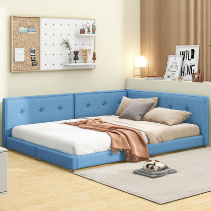 Modern Upholstered Platform Bed With USB Ports And LED Belt - The Sleep Loft - Online Mattress Showroom NYC