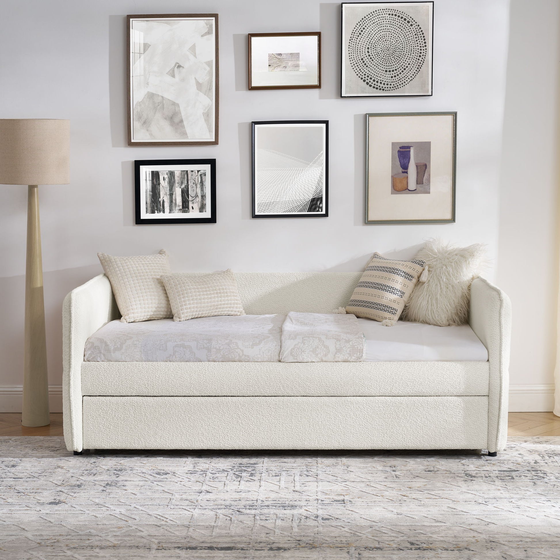 Upholstered Daybed With Pop Up Trundle - The Sleep Loft - Online Mattress Showroom NYC