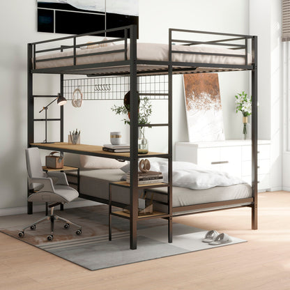 Ethan - Bunk Bed With Desk, Charging Station, Storage Shelves - The Sleep Loft - Online Mattress Showroom NYC