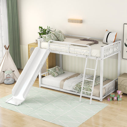 Metal Bunk Bed With Slide, Durable Steel Frame - The Sleep Loft - Online Mattress Showroom NYC
