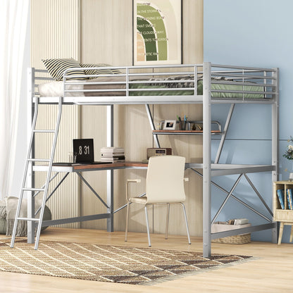 Loft Bed With Desk And Shelf, Modern Design - The Sleep Loft - Online Mattress Showroom NYC