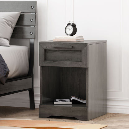 Broxon - Rustic Drawer Nightstand - The Sleep Loft - Online Mattress Showroom NYC