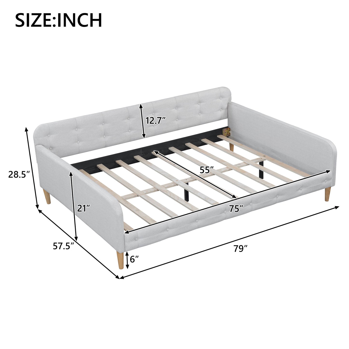 Upholstered Daybed - The Sleep Loft - Online Mattress Showroom NYC