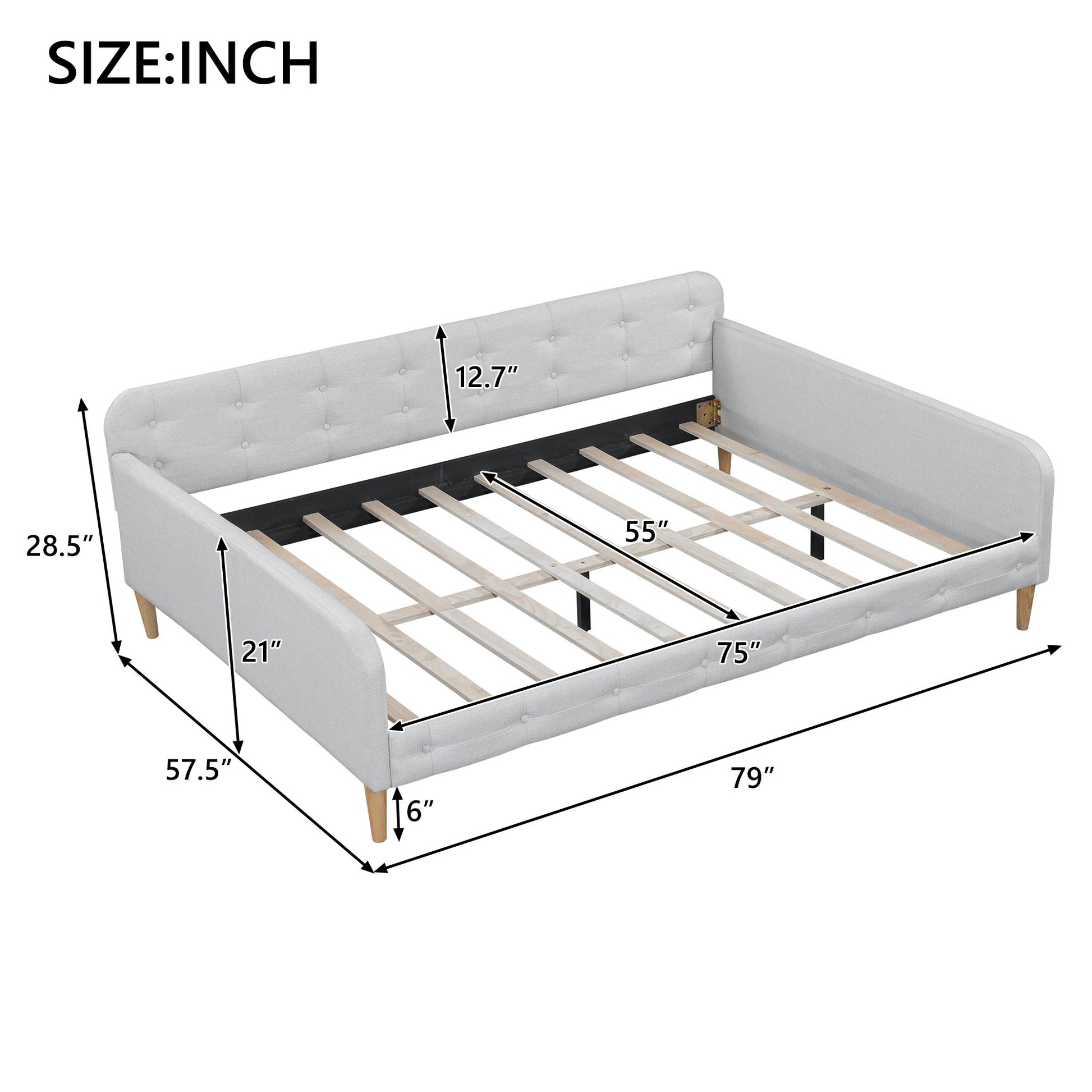 Upholstered Daybed - The Sleep Loft - Online Mattress Showroom NYC