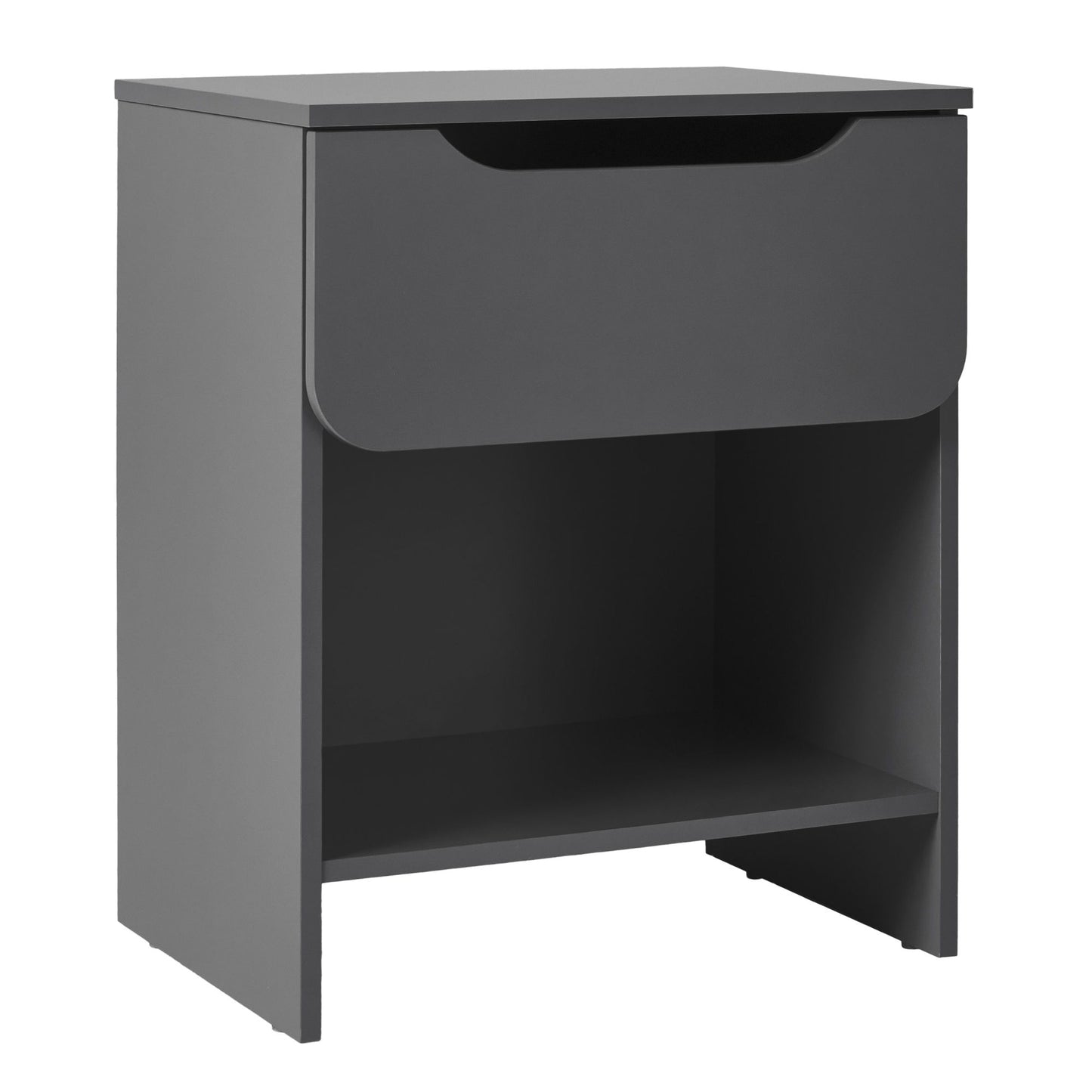 Modern Minimalist 1 Drawer Nightstand With Cubby - The Sleep Loft - Online Mattress Showroom NYC