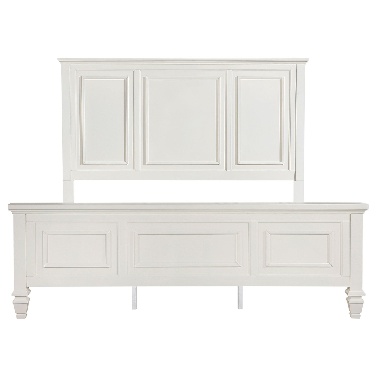 Chelema - Eastern King Panel Bed - Cream White - The Sleep Loft - Online Mattress Showroom NYC