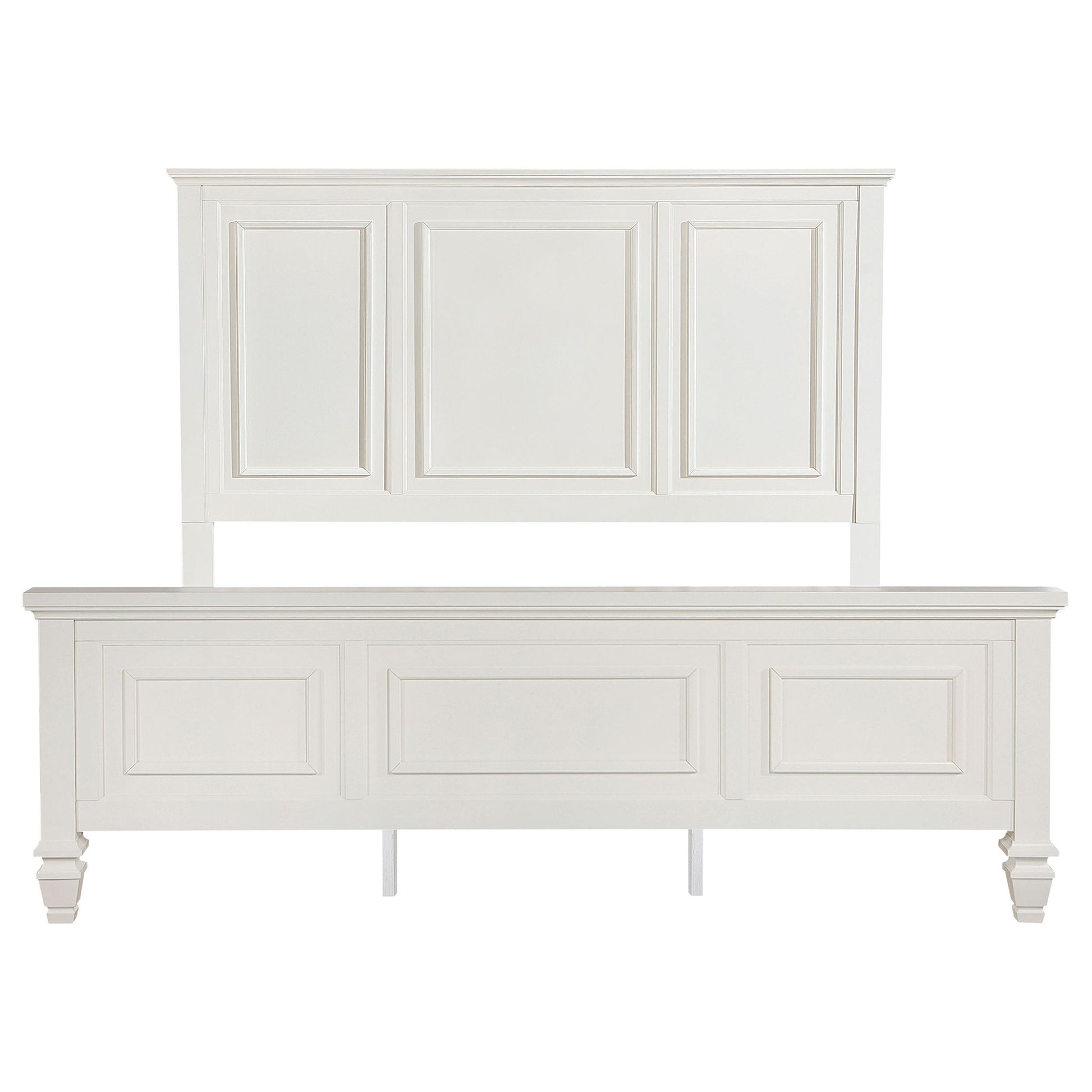 Chelema - Eastern King Panel Bed - Cream White - The Sleep Loft - Online Mattress Showroom NYC