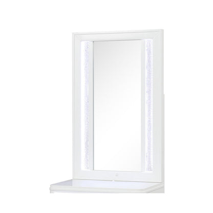 Abigale - Nightstand With Mirror Top, LED Lighting (Includes Mirror And Nightstand) - White